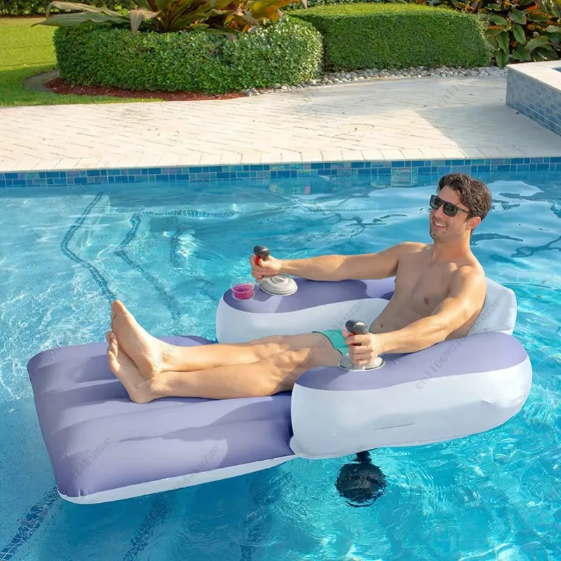 Electric Inflatable Water Seat, Floating Lounge Chair with Thruster for Adult Swimming & Water Sports