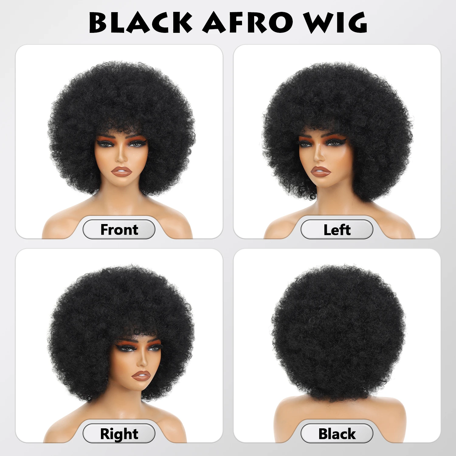 Fluffy Synthetic Afro Curly Costume Wig Unisex Multiple Colors for Clown Halloween Carnival Fancy Dress Cosplay Party Props