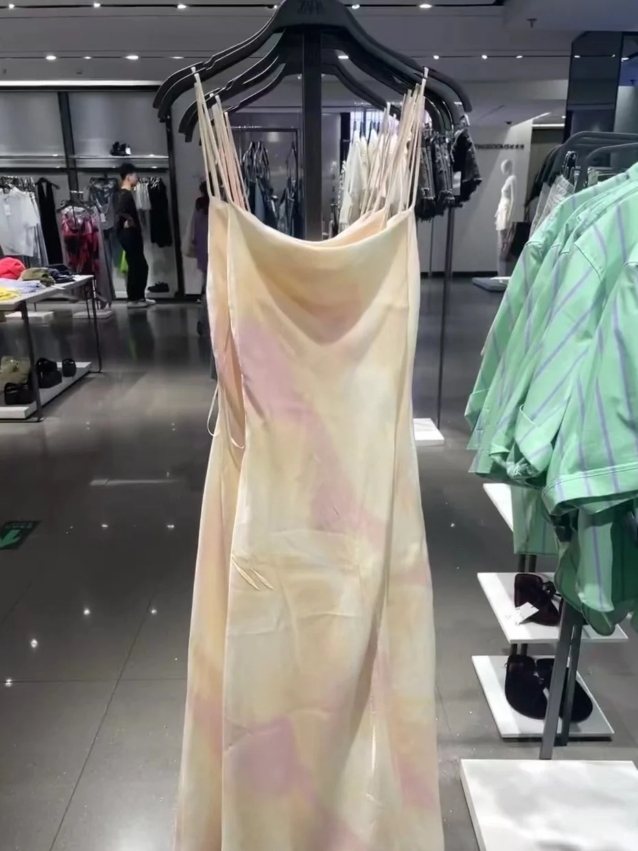 Summer 2025 New Arrival Women's High Waist Midi Dr Metal Foil Sequin Satin Feel V Ne Svel ort Skirt H pe Dr