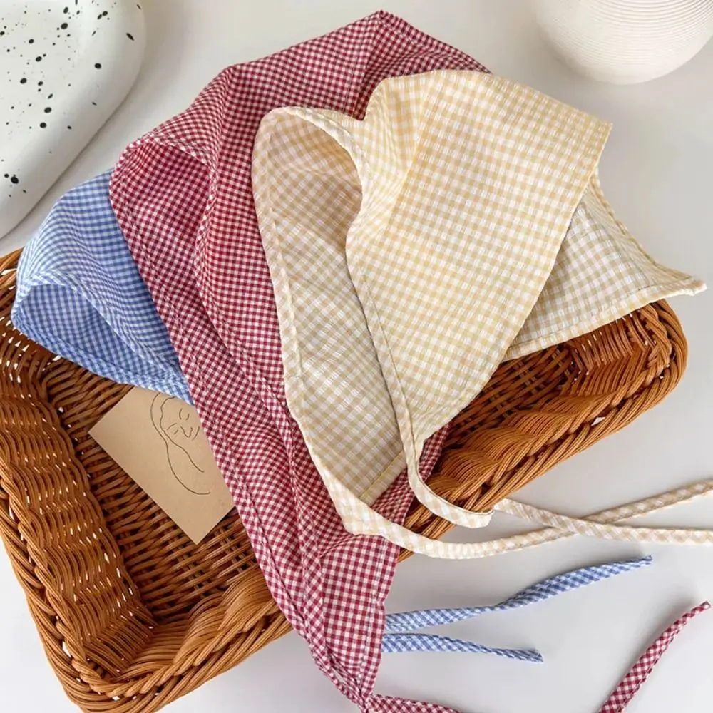 Estilo pastoral triângulo lenço primavera verão faixas de cabelo bandana bandana decoração laços menina moda lenço de cabelo feminino meninas