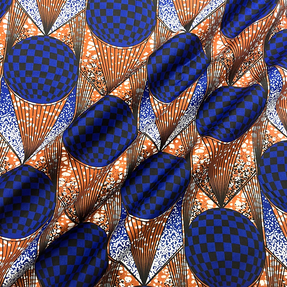 6 Yards Ankara Wax Fabric 2025 High Quality African Wax Print Fabric African Guaranteed Veritable Real Wax