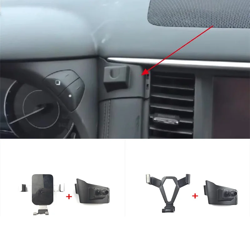 1Lot Plastic material For 2012-2021 Nissan Patrol Y62 Gravity Linkage Special Car Moblie Phone Holder Mount Support Bracket