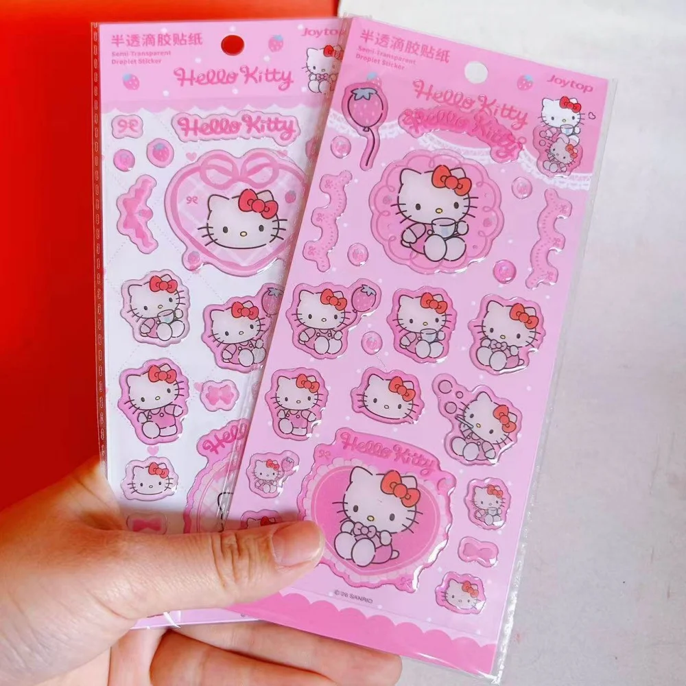 Genuine Sanrio Hello Kitty 3D Stickers Toys Scrapbooks Decoration Decals For Water Mugs Phones Diary Planner Sticker Girls Gifts