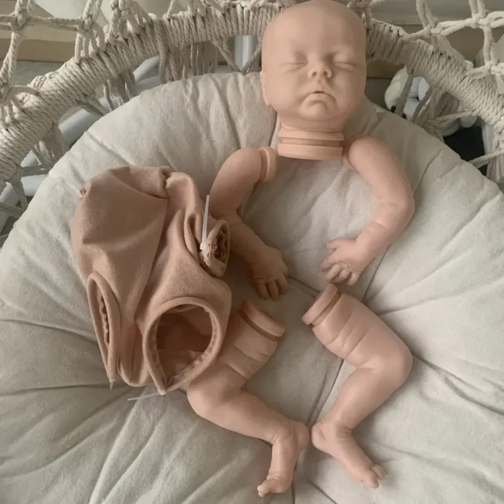 18inches Reborn Delilah Newborn Sleeping Baby Unpainted Reborn Doll Parts Kit Bebé Reborn Soft Vinyl Reborn Baby Doll Kit Reborn