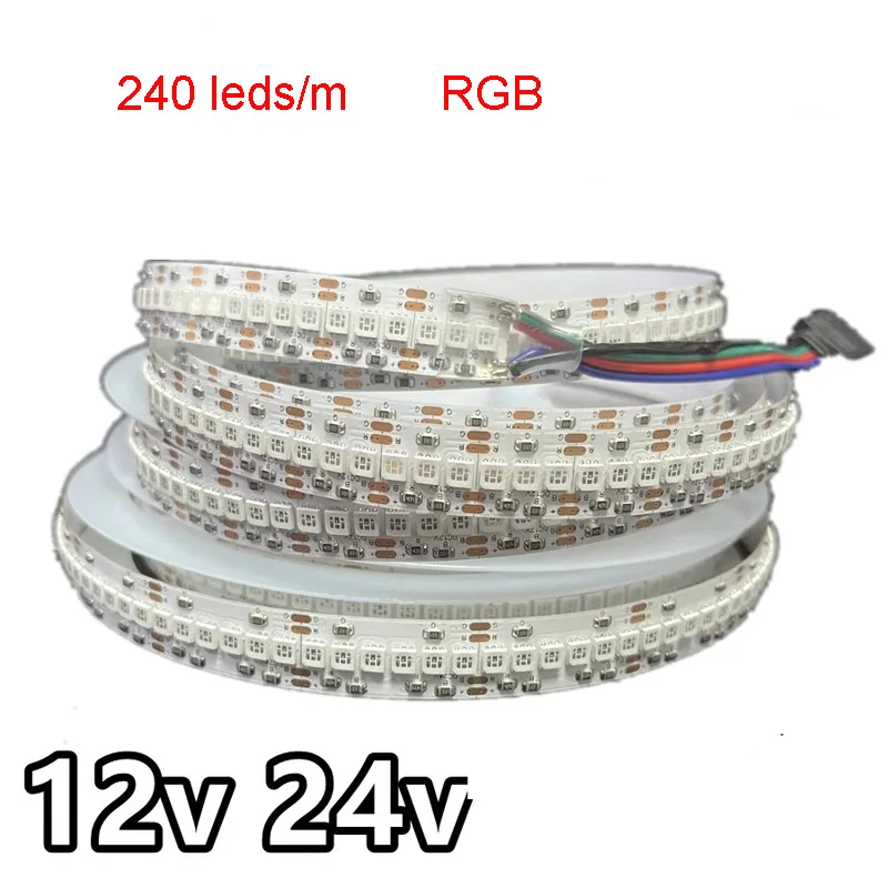 

5 м яркая светодиодная лента 3535 RGB 240 светодиодов/м 25 Вт/м 120 светодиодов/м 15 Вт/м 5 мм 8 мм 12 мм Сменная гибкая лента KTv Подсветка 12 В 24 В
