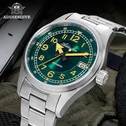 ADDIESDIVE Watch For Men NH35 Automatic Sapphire Top Brand 39mm Sunburst Dial Luminous Dress WristWatch 200m Waterproof Watch