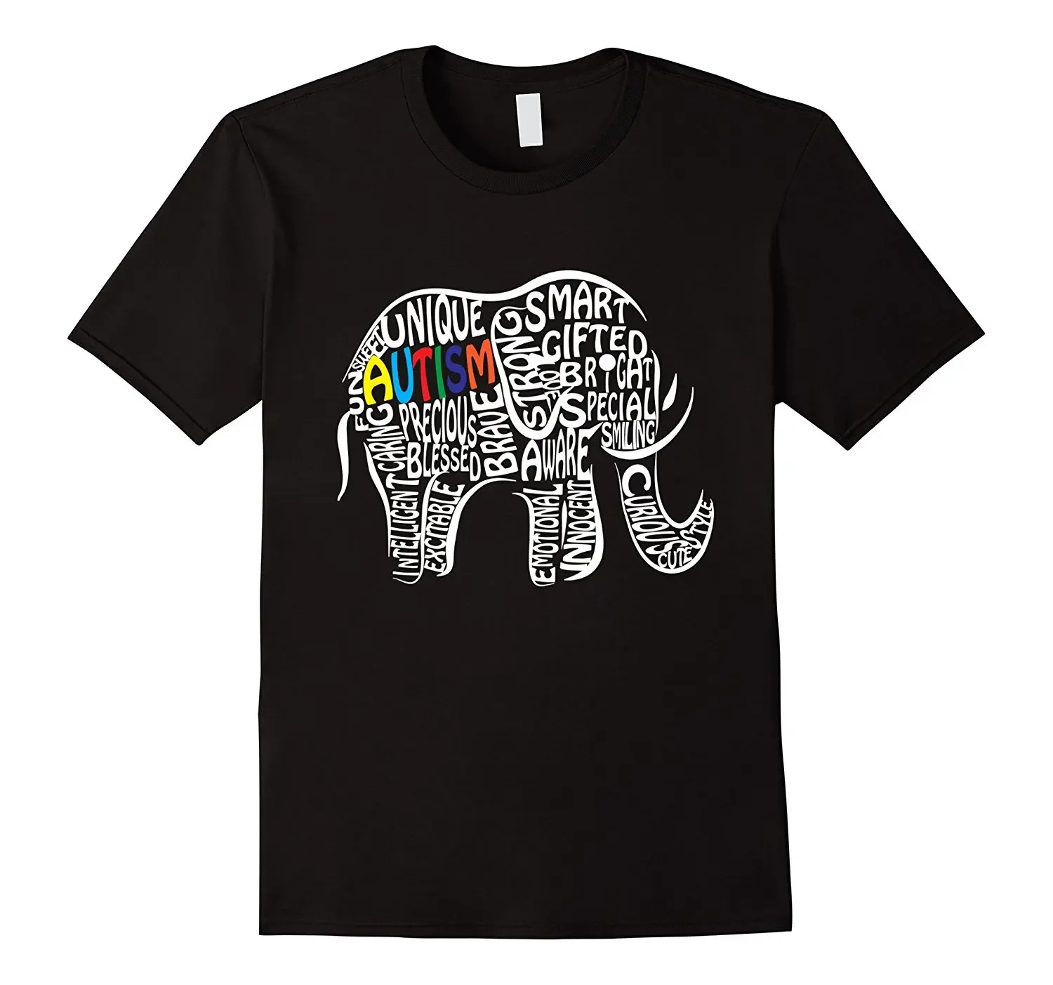 

Autism Awareness Elephant T-Shirt 100% Cotton O-Neck Summer Short Sleeve Casual Mens T-shirt Size S-3XL