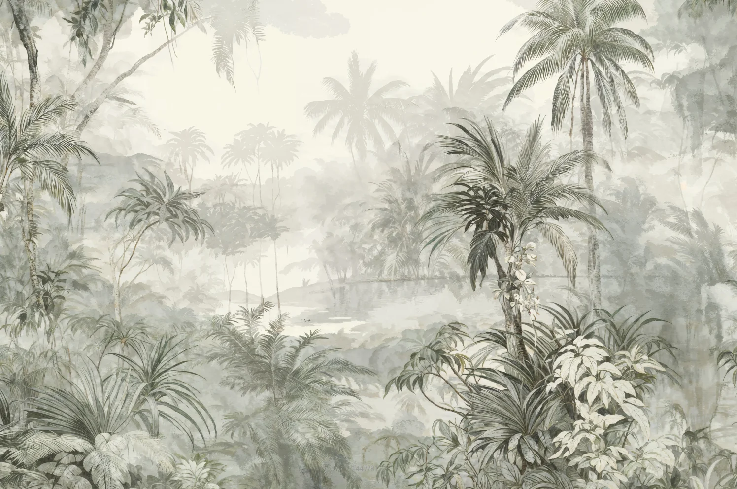 Customized Size Mural Brown Palm Leaf 3d Wallpaper Home Decoration Retro European Rainforest Plant Decoration Painting tapestry