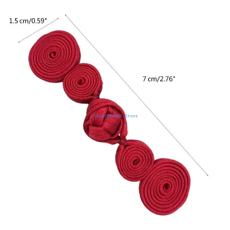 T3LC Chinese Gourd Knot Buttons Chinese Clothing Decorative Sewing Accessories