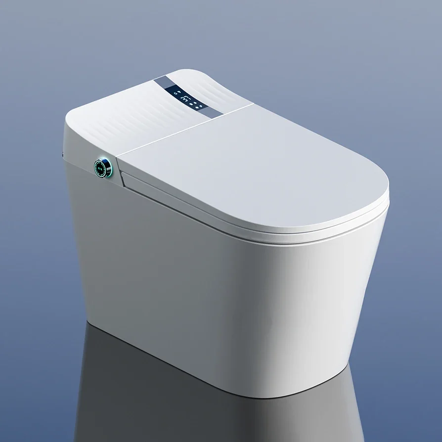 High quality auto-open close lid wc toilet auto flushing intelligent toilets square shape floor mounted smart toilet