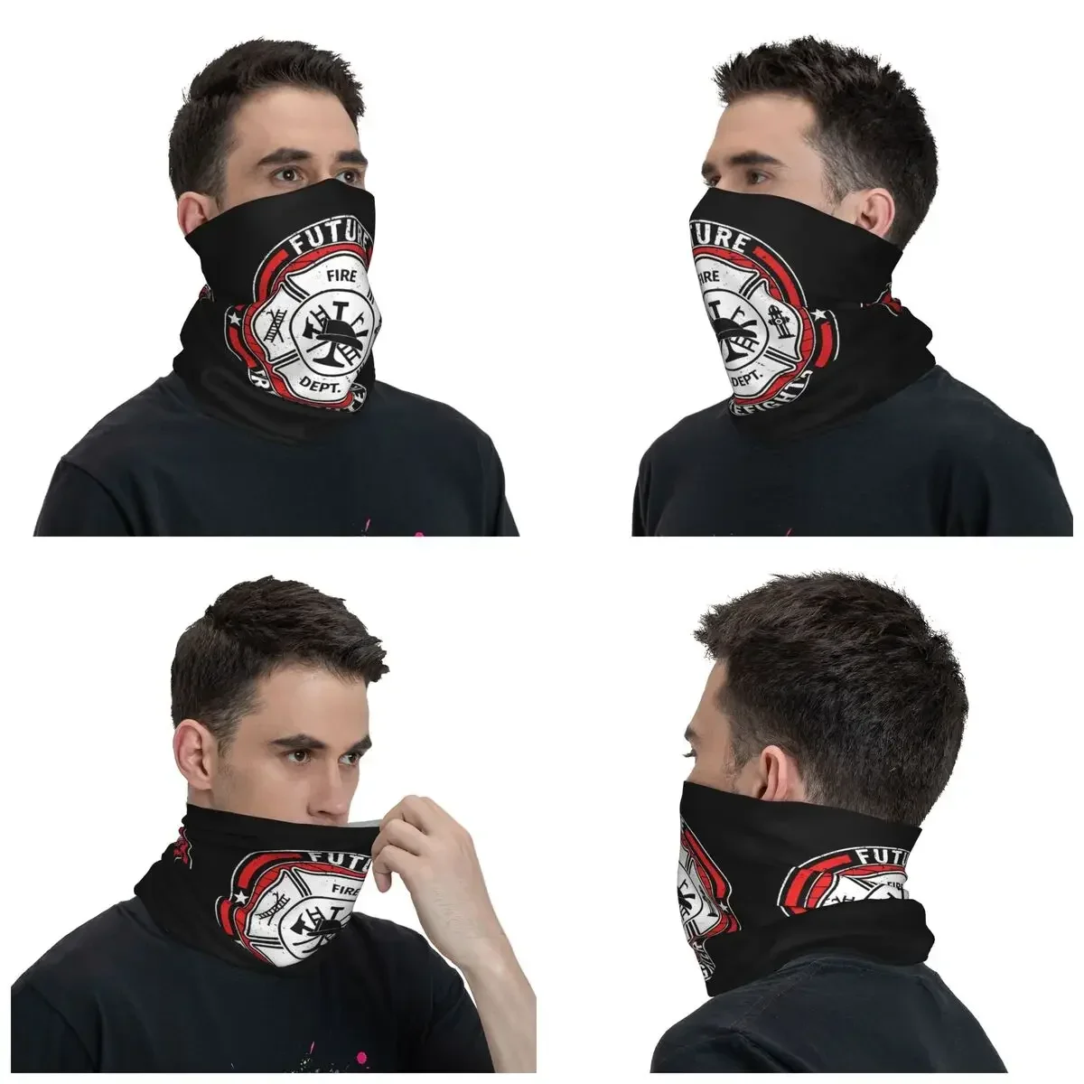 Rescue fighter man Bandana Neck Gaiter Balaclavas Mask Scarf Multi-use Headband Fishing for Men Women Adult