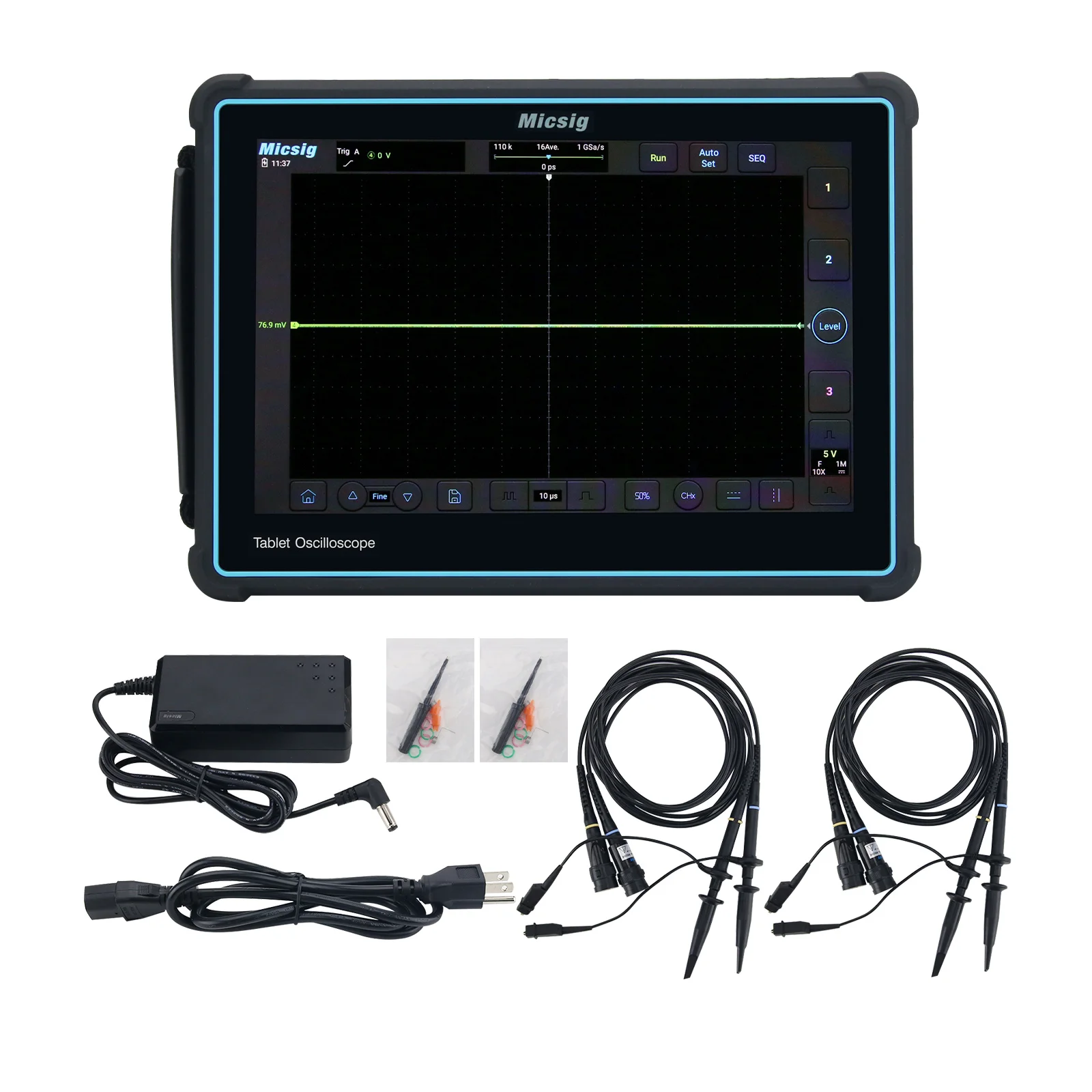 

Micsig TO1004 100MHz 1GSa/s 4CH Tablet Oscilloscope Digital Oscilloscope With 10.1" Touch Screen
