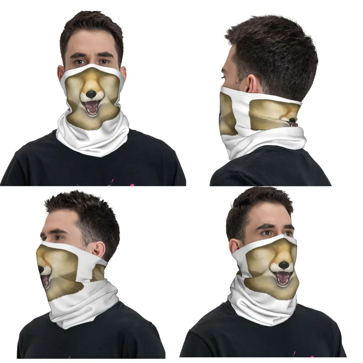 Fennec Fox Face Bandana Neck Gaiter Printed Face Scarf Warm Headband Riding For Men Women Adult Winter