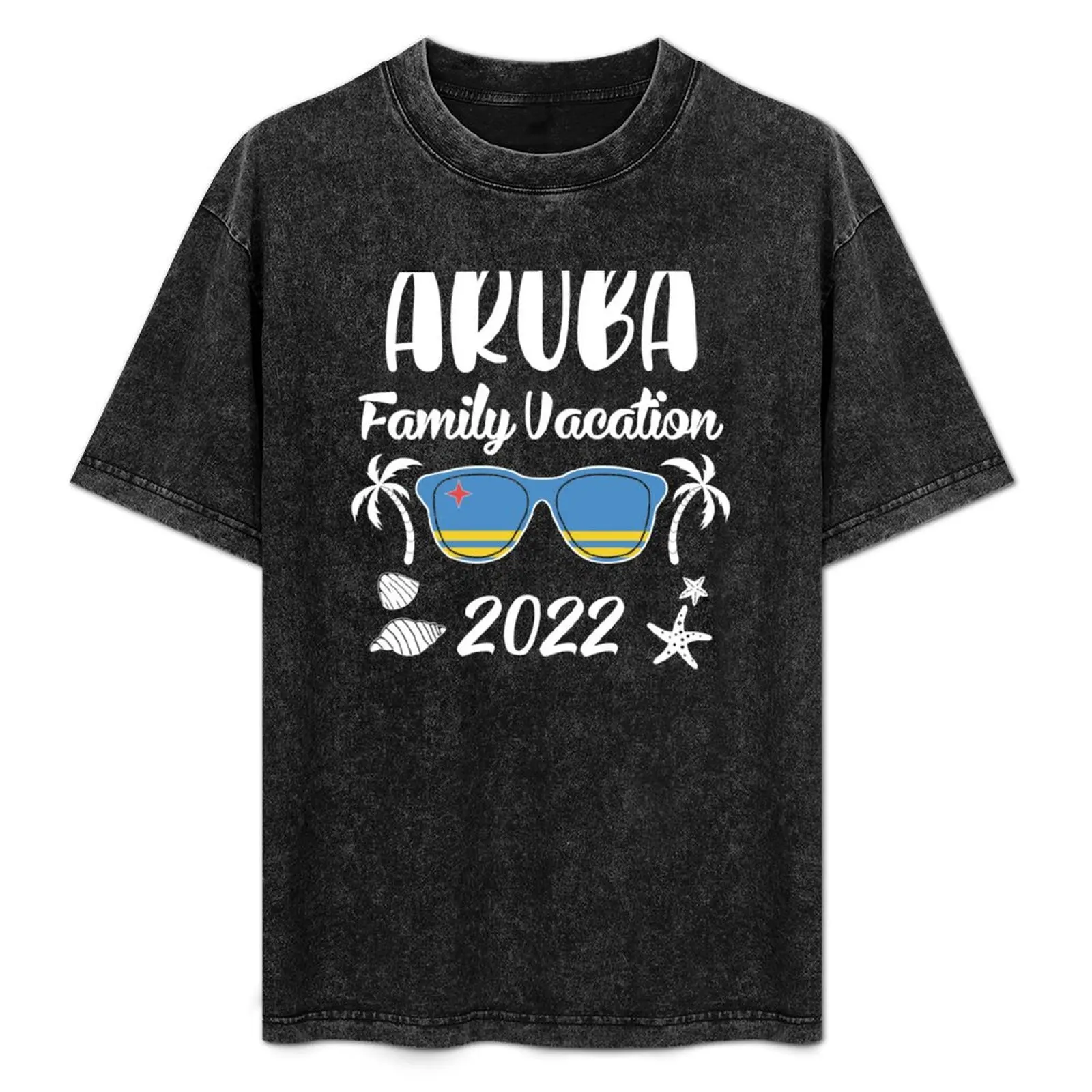 Matching Family Vacation Aruba 2022 print T-Shirt heavyweights plus size tops workout shirts for men