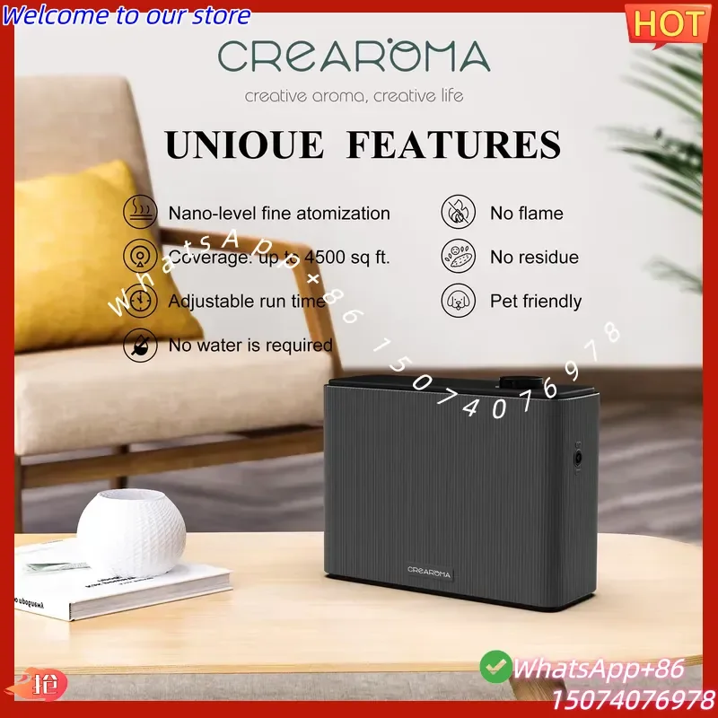 2026New Sellers Crearoma OV-10 1000ml Wall Mount Bluetooth Wifi Control Hotel Electric Scent Diffuser HVAC Machine