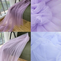 Soft Tulle Fabrics Wedding Celebration Curtain Clothing Purple Lilac Mauve Mesh Layout Chair Back Yarn Encryption Net Material