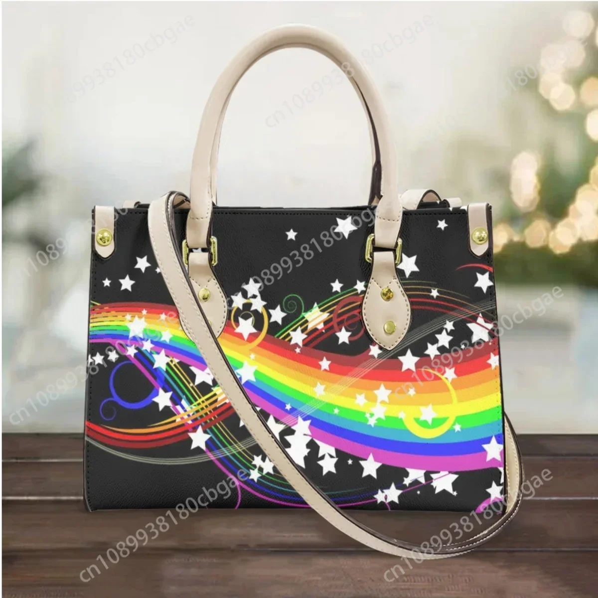 

Love Pride Flag Print Women High Quality Tote Handbag New LGBT Gay Luxury Design Leather Shoulder Bag Messenger Bag Commuting