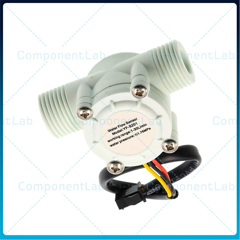 5-15pcs YF-S201 Hall Water Flow Sensor G1/2 Interface Flow Meter