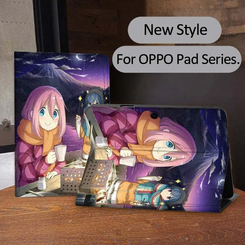 

Чехол для планшета Laid Back Camp с аниме для OPPO Pad 2 3 4 11 SE X Air 2 Neo Pro 12,1 10,36 11 11,4 13,2 дюйма