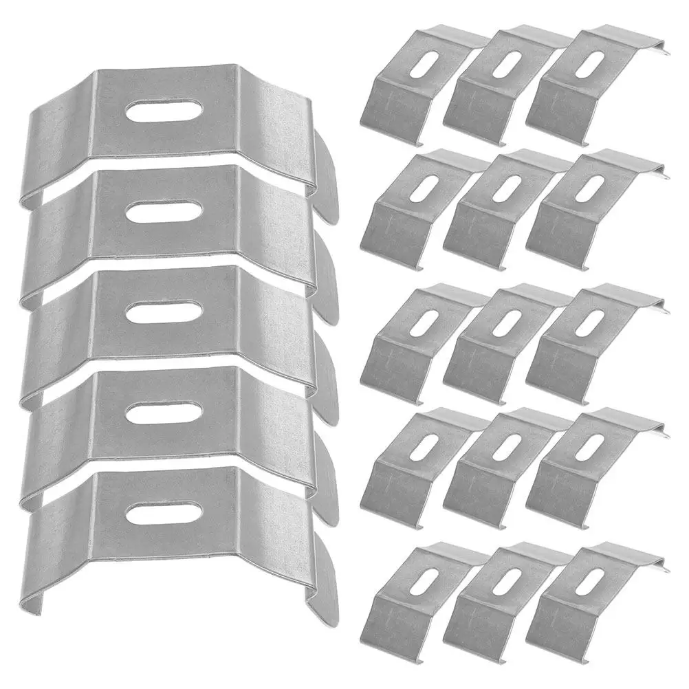 20Pcs Universal Iron Blinds Brackets Mounting Hardware for Vertical Roman Louver Sheer Shades Stable Top Side Fixing Design