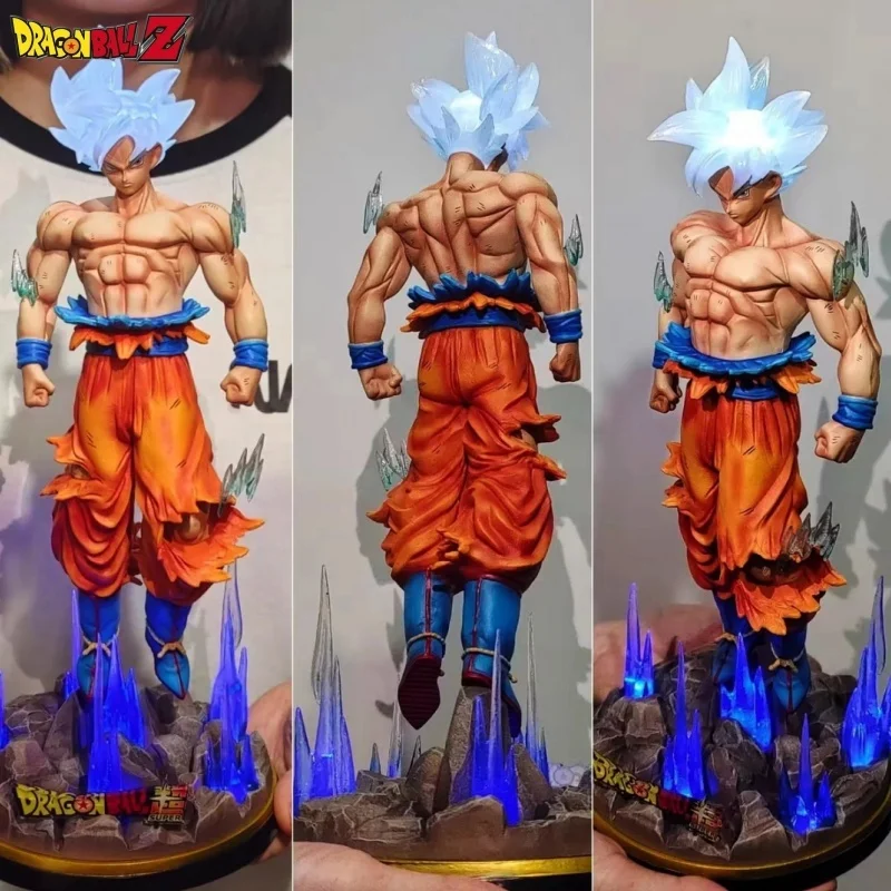 

32cm Dragon Ball Z Ultra Instinct Goku Figure Gk Anime Figure Large Luminous Pvc Collectible Model Statue Doll Toy Birthday Gift