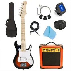 30 Inch Kid Electric Guitar Kit OEM ODM Beginner Guitar Electric with AMP Accessories