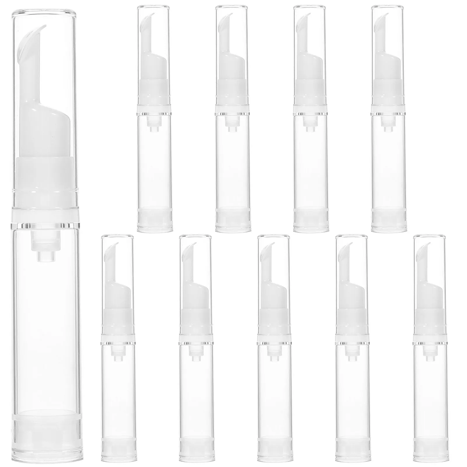 

10 pcs 10ml Airless Foundation Bottles Travel Size Vacuum Containers Portable Liquid Storage Refillable Empty