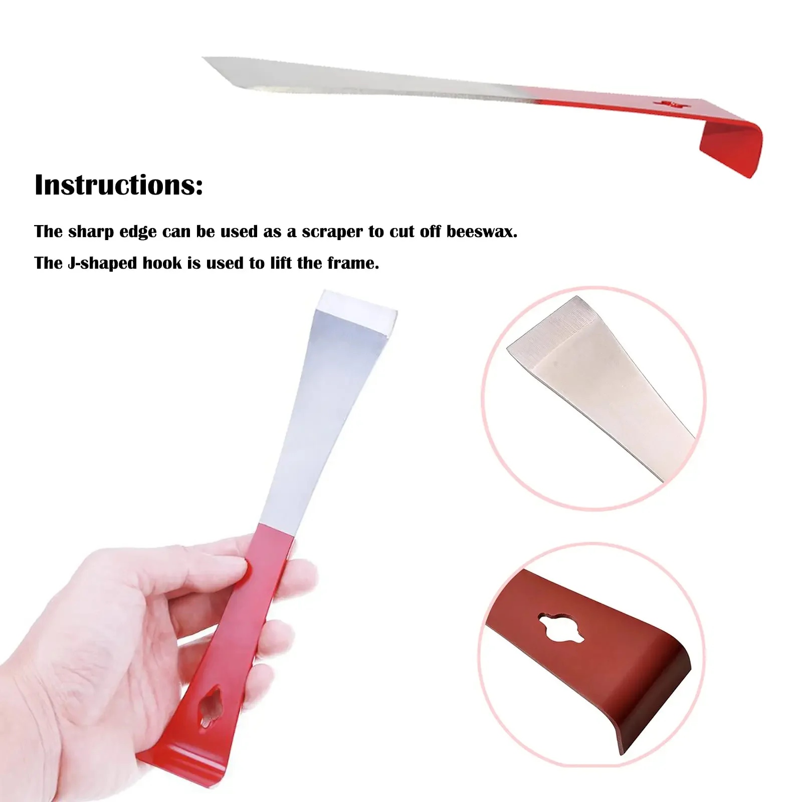 High Quality Paint Scraping Tool Bee Hive Frame Lifter 9 Inch Steel Hive Tool for Beekeepers Multi Purpose Scraper and Lifter