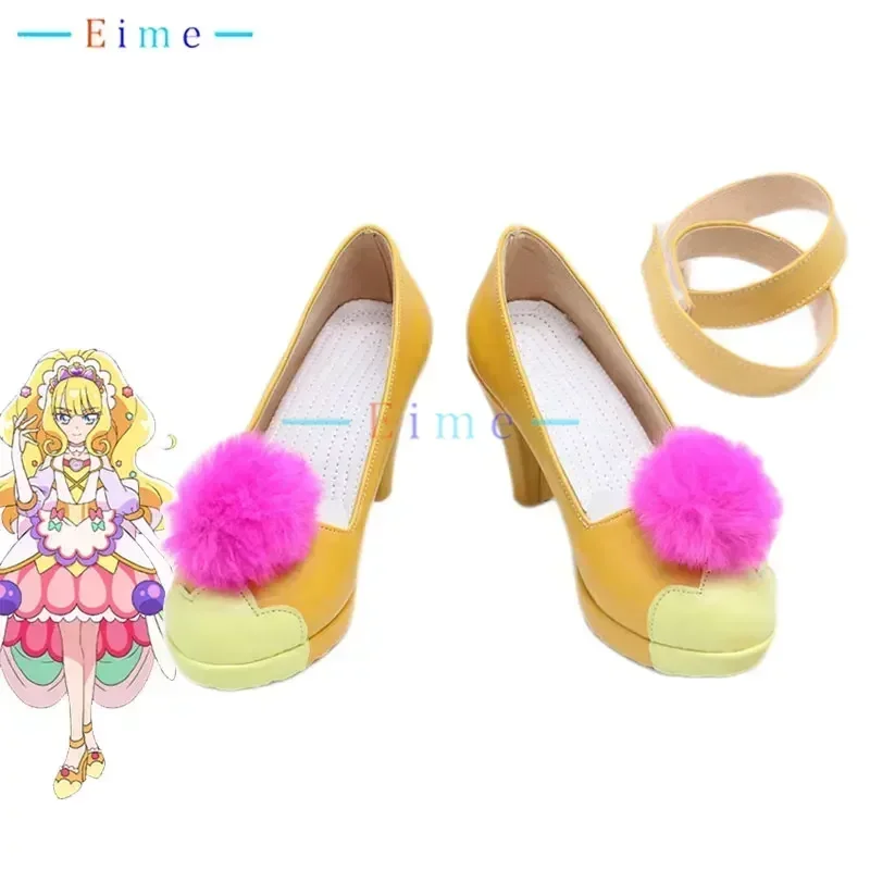 KiraKira Cure Finale Kasai Amane Cosplay Shoes Halloween Carnival Boots PU Leather Shoes Cosplay Props High Heels Custom Made