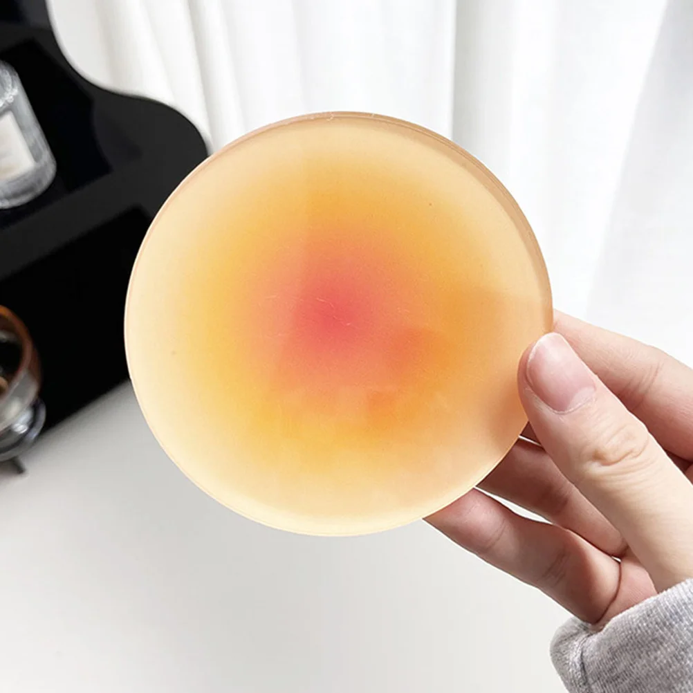 

4Pcs Colorful Gradient Round Coasters Non Slip Cup Pads for Drinks Coffee Table Kitchen Living Room Decorative