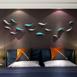 Creativity Wall Decoration Fish for Bedroom Room Layout Restaurant Wall Accents  Decorative Fish Background Wall Decor Crafts