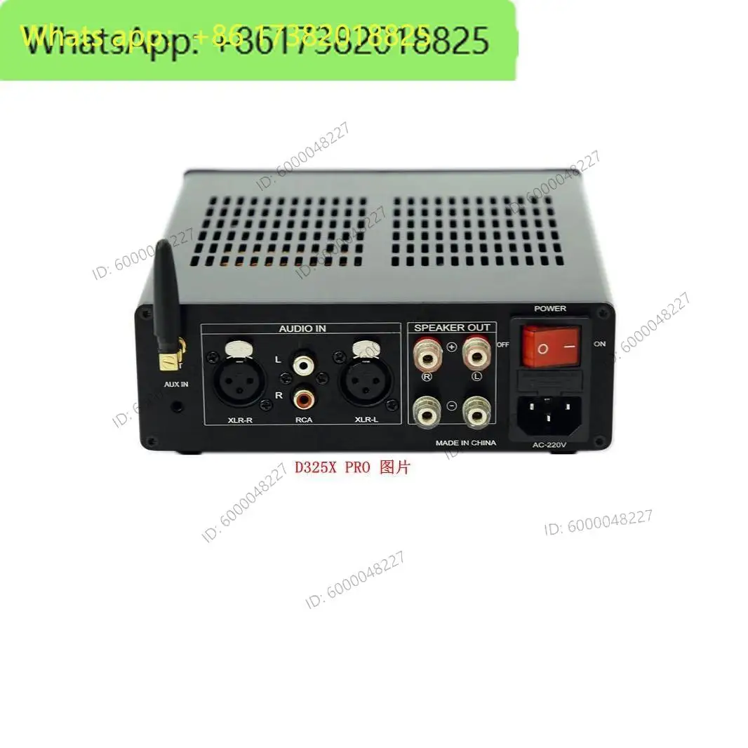 D325X 3255 2.0 Balanced Bluetooth Power Amplifier with Watch Head XLR RCA Bluetooth BLUE with Remote Control Display