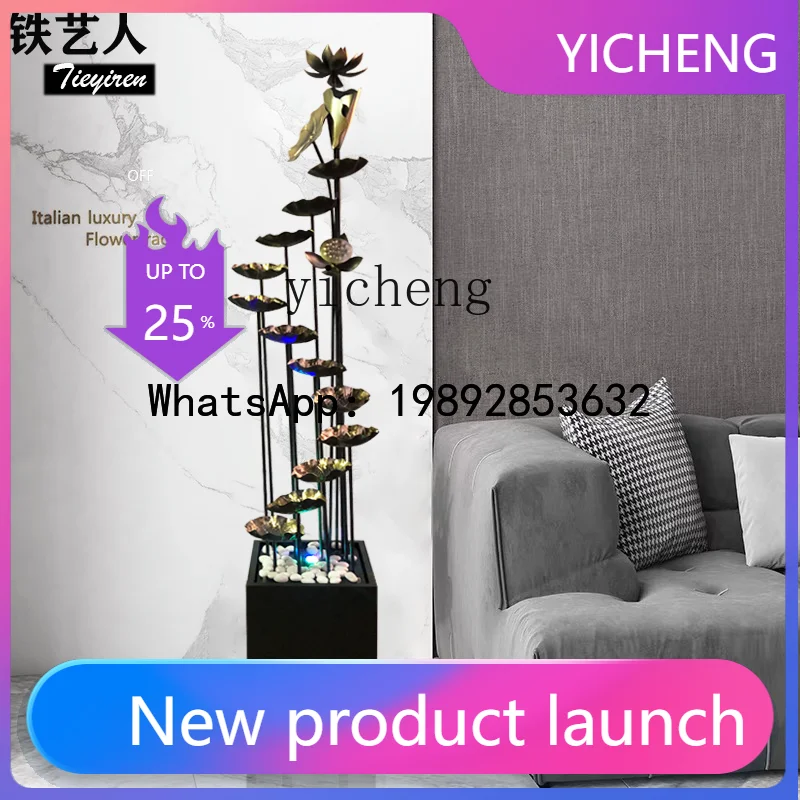 X9  Modern Living Room Flowing Water Ornament Light Luxury Decoration for TV Cabinet Indoor Circulating Water