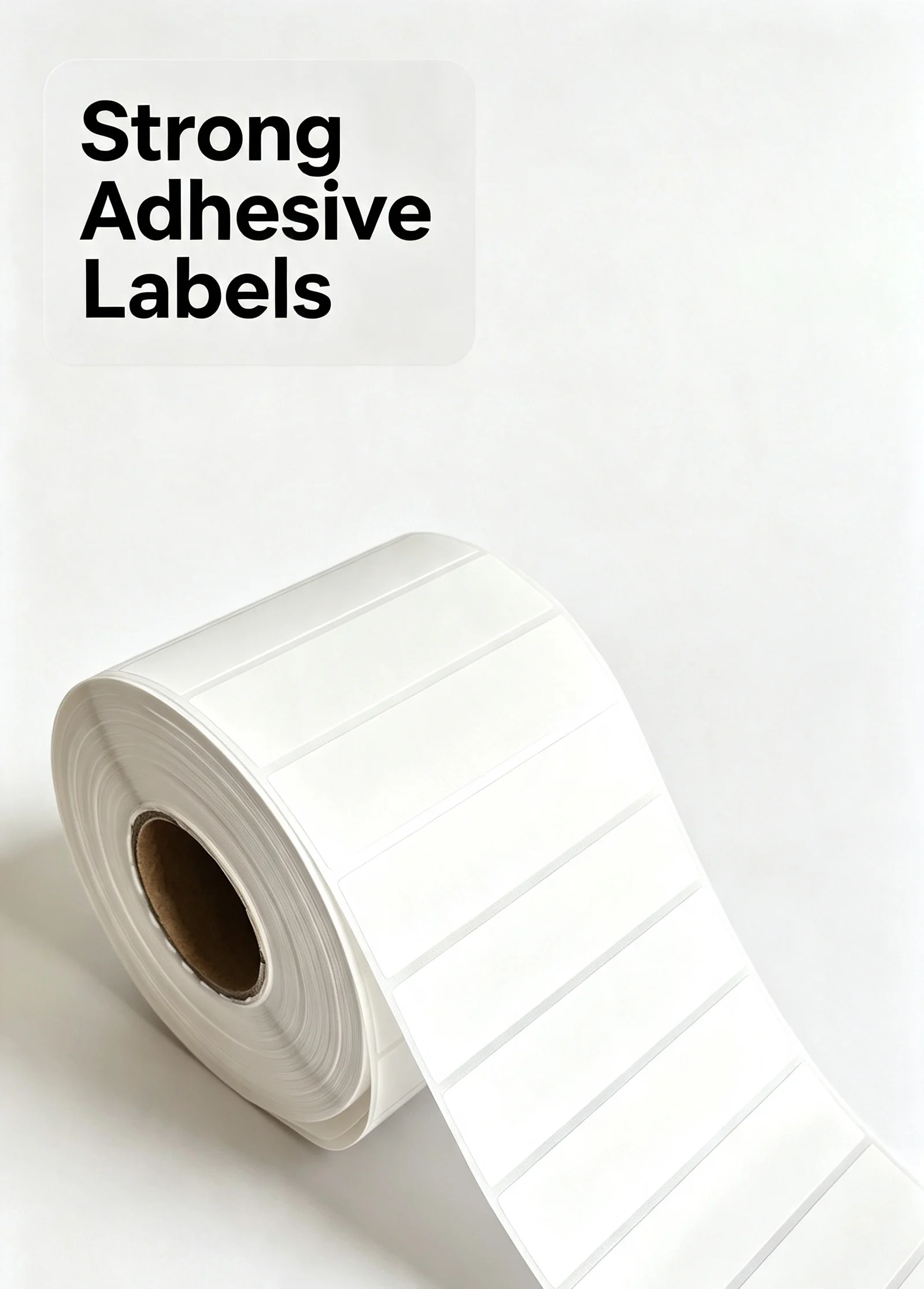 White PP synthetic paper label, size 80x20mm, 2000 strong adhesive, waterproof and oil-resistant