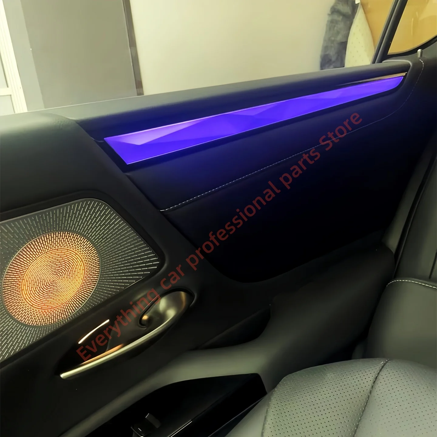 سيارة LED الضوء المحيط لكزس ES شريط توجيه ضوء الباب 64 لون كريستال مصباح لتهيئة الجو غطاء مكبر الصوت الباب زر APP التحكم #5