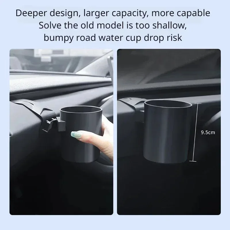 Tesla Model Y Juniper / 3 Highland 2024+ 워터 컵 홀더 음료 랙 리미터 악기 테이블 컵 지원 자동차 액세서리 썸네일 6