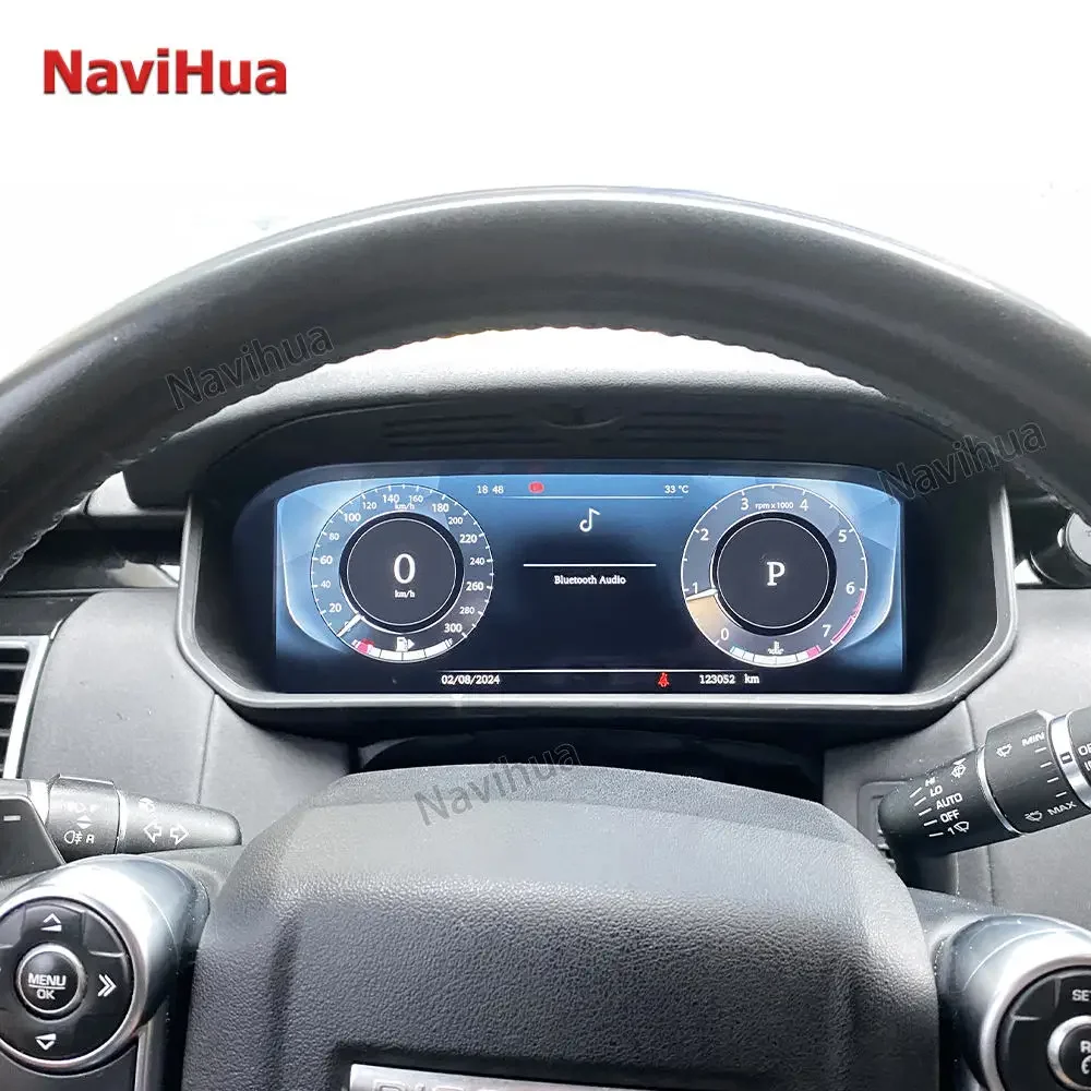 NaviHua 12.3 Inch Car Digital Cluster For Land Rover Discovery 5 Automotive LCD Dashboard Speedometer Virtual Cockpit Upgrade