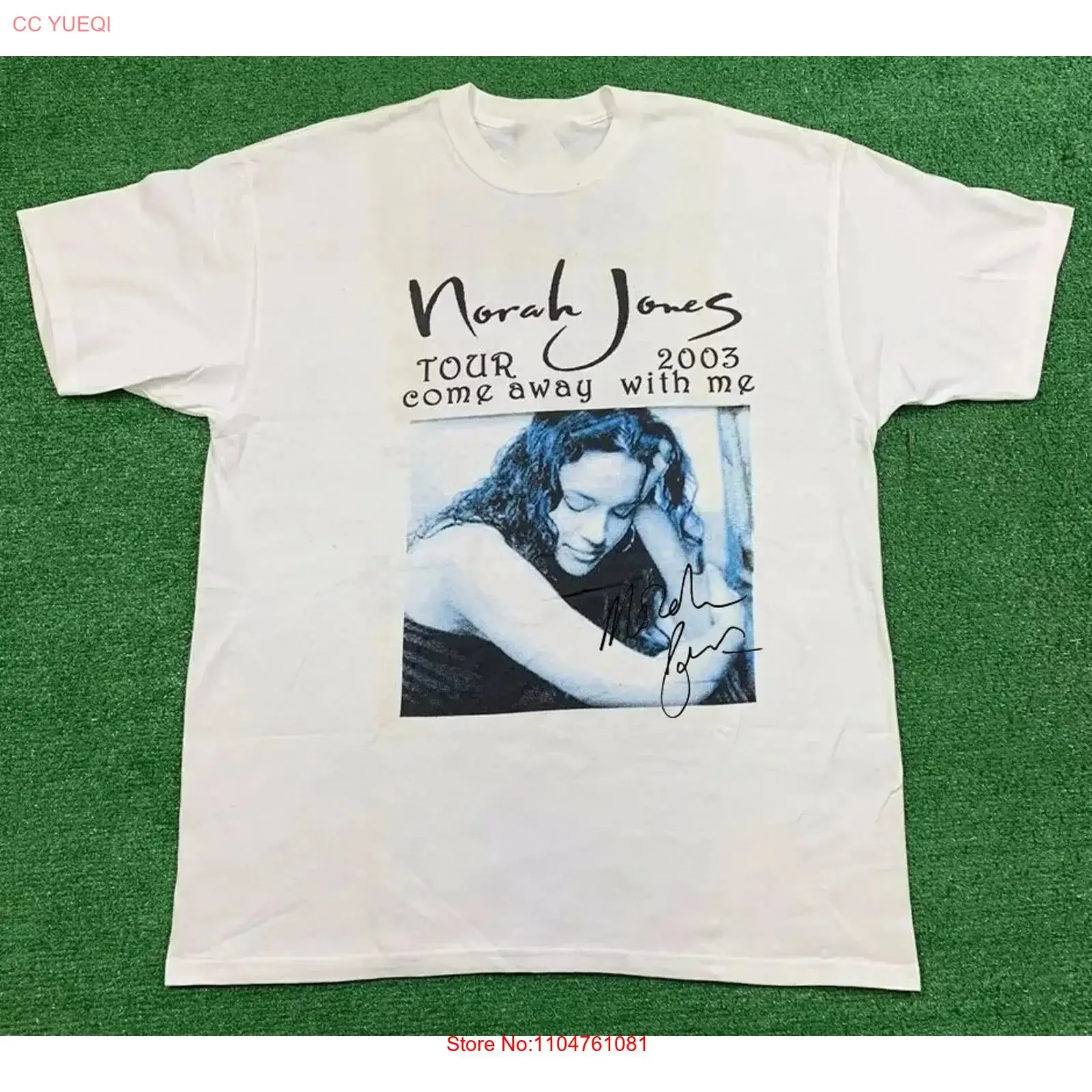 Vtg Norah Jones Come Away With Me Cotton White S 5XL T Shirt FN1143 vintage Washed designer clothes Stylish Versatile