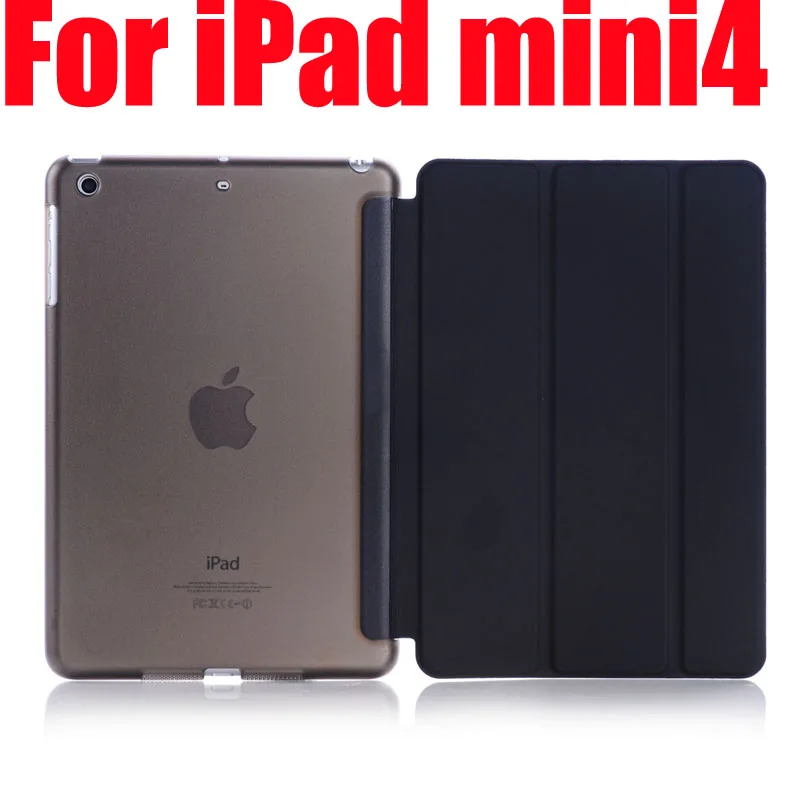 

10pcs Full Body Smart Cover For ipad mini 5 4 3 2 1 2-in-1 PU Leather Magnetic Cases + Crystal Hard PC Back Case With Retina