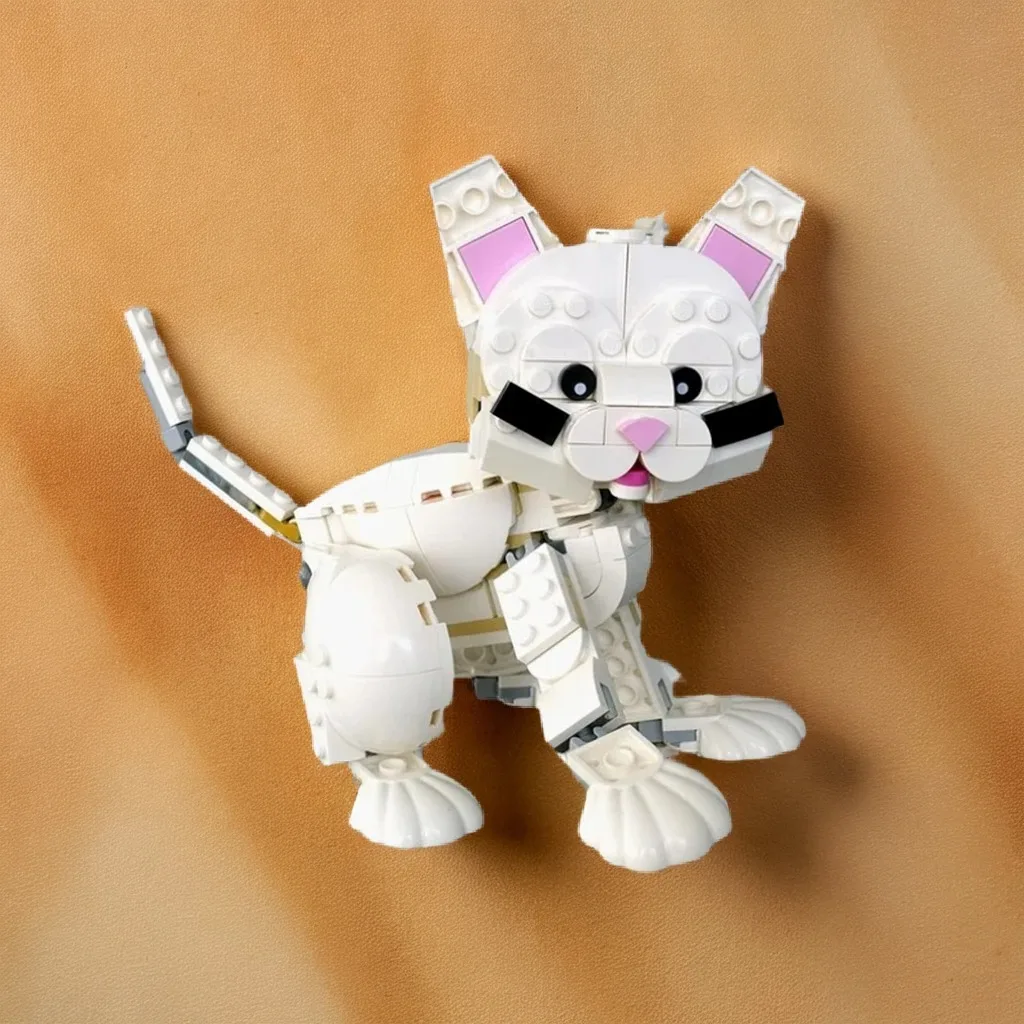 

201PCS MOC Creative Model Cute Kitten Building Block Assembly Brick Collectible Display Birthday Gift Decoration Collection