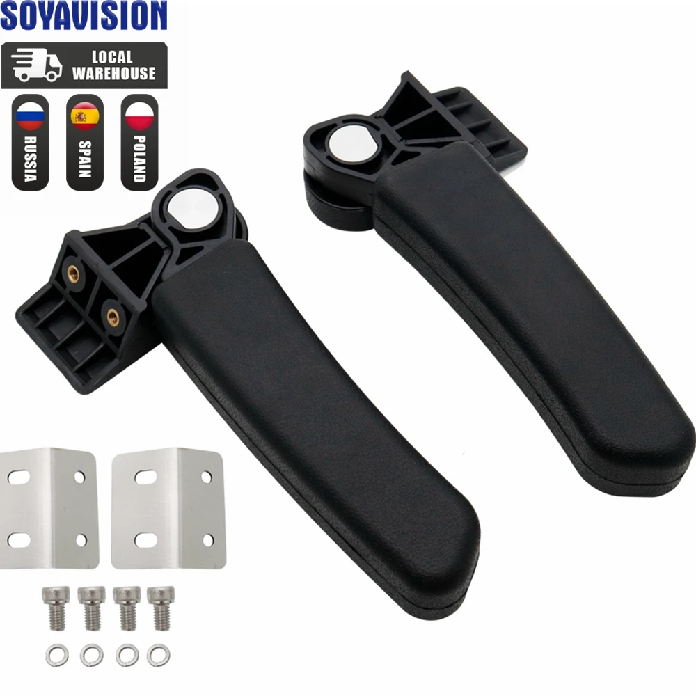 Motorcycle Passenger Armrest ABS Passenger Rear Folding Top Case Box Rear Seat Armrest Kit for BMW Yamaha Universal Motor Parts