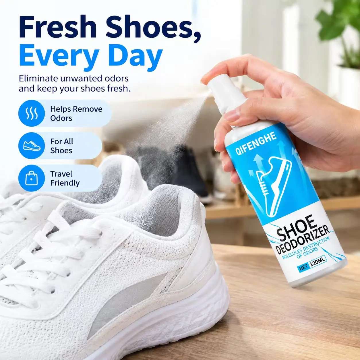 20ml Shoe Deodorizer Spray Neutralizes Odors Freshener For Sneakers Boots Travel Portable Daily Foot Care