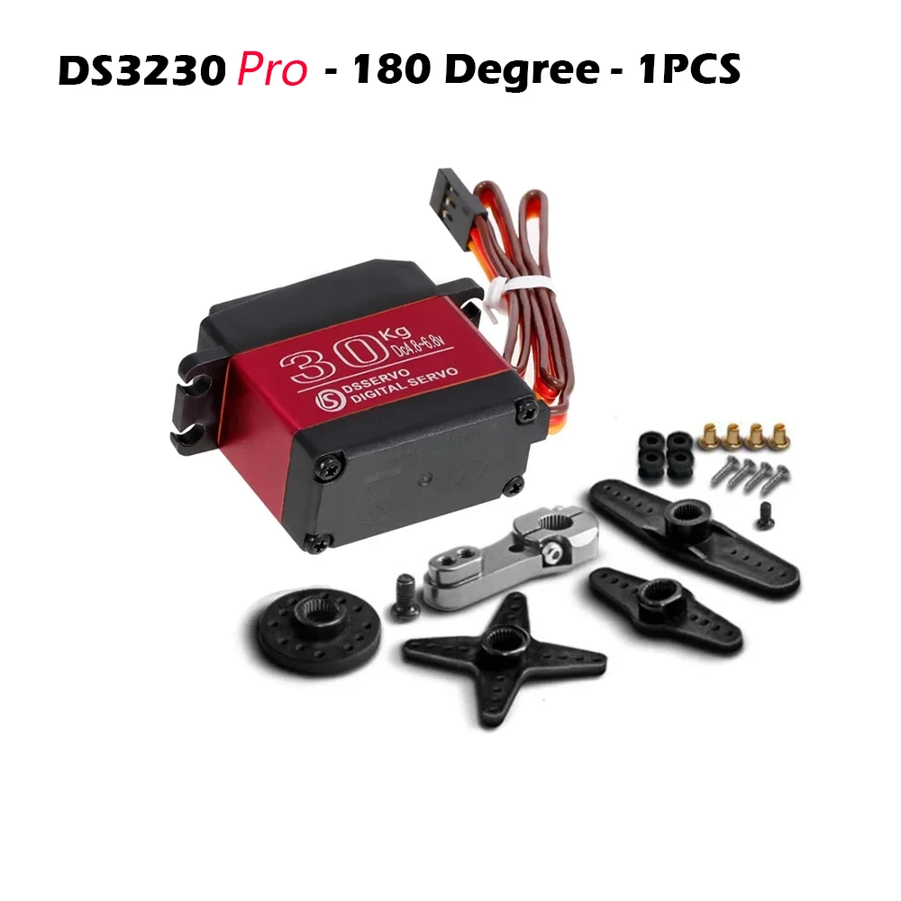 30kg servos ds3230 pro servo digital rc metal aço engrenagem ip66 à prova dip66 água 180/270 graus para 1:8 1:10 1:12 rc carros rastreador robô