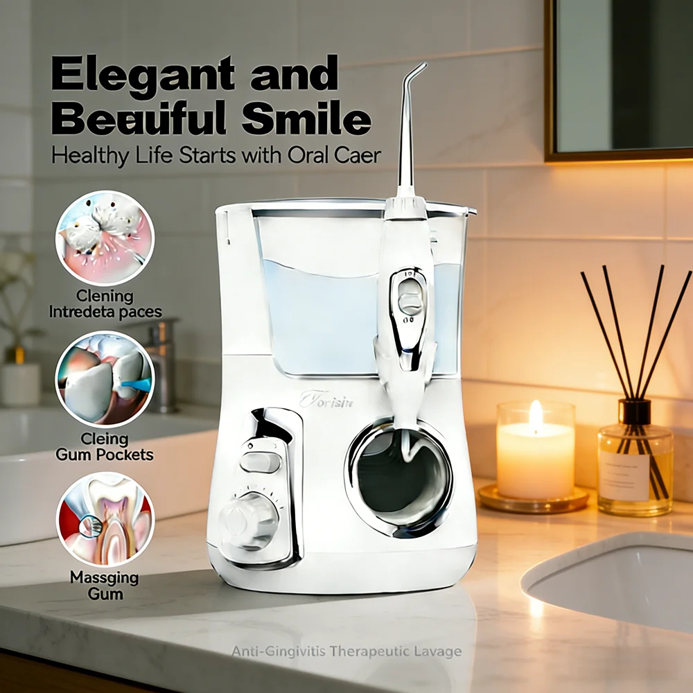 

Высокопроизводительный ирригатор для полости рта 800 мл, 10 режимов очистки, 5 сменных насадок, электрический ирригатор для удаления зубного камня и устранения запаха