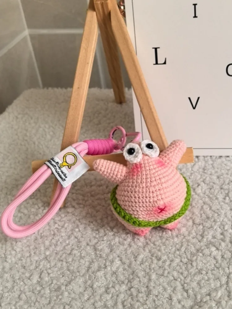 Handmade Crochet Butt up Doll Keychain Cute Cartoon Creative Gift Yarn Knitting Universal Appeal No Gender Specification