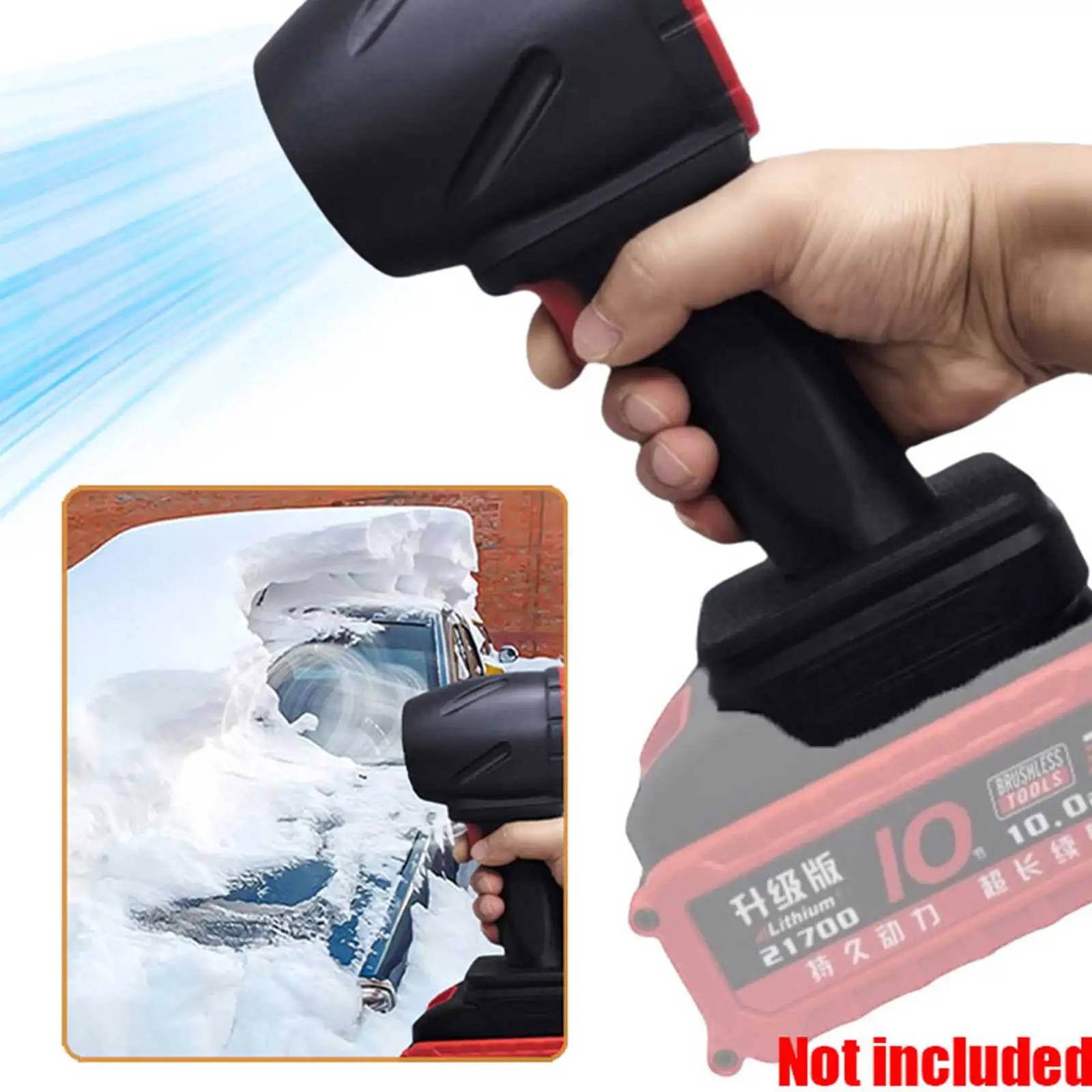 1100W air Gun Turbojet fan 1600g Thrust Handheld Force Fan Charging Car wash snow removal air dryer for Makita