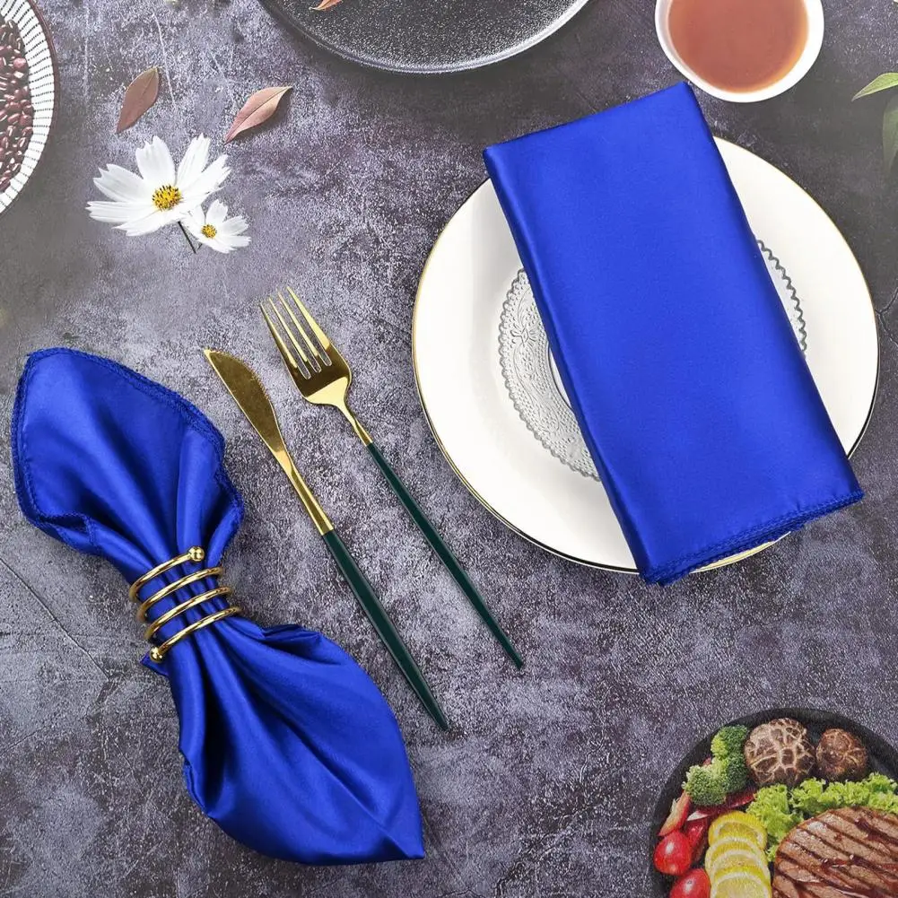 

Satin Napkins Luxurious Satin Dinner Napkins for Hotel Restaurant Dining Banquet Wedding Anti-wrinkle Table Decor for Elegant