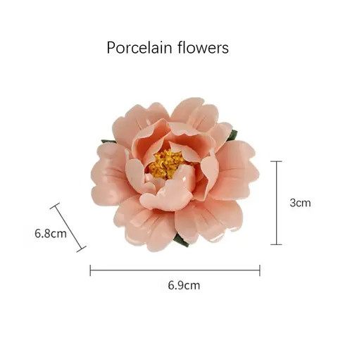 हस्तनिर्मित चीनी मिट्टी के फूल सिरेमिक पेड़ Peony कृत्रिम फूल आभूषण सजावट हस्तकला मिट्टी के बर्तनों कला हस्तशिल्प सिमुलेशन 12 best sales चीनी मिट्टी के फूल - №5