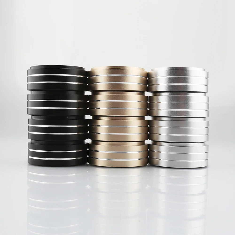 4PCS 58x22mm Aluminum Speaker Amplifier Turntable Recorder Isolation Foot Floor Base Pad CD DAC Radio Chassis Feet Stand