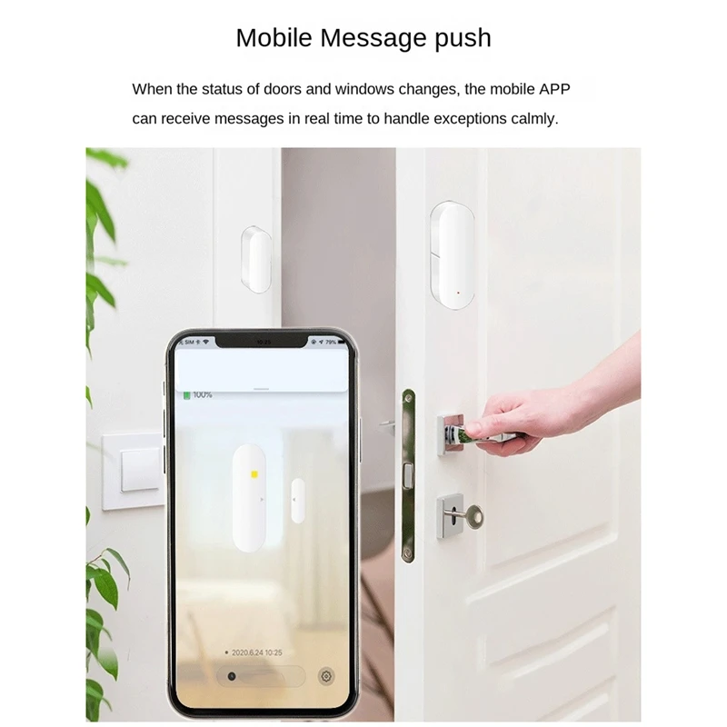 Tuya-Alarme Anti-Roubo Indução, Inteligente Gaveta Sensor, Janela e Porta Abertura, Home Lembrete
